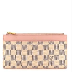 Louis Vuitton Pink and Cream Checkered Clutch
